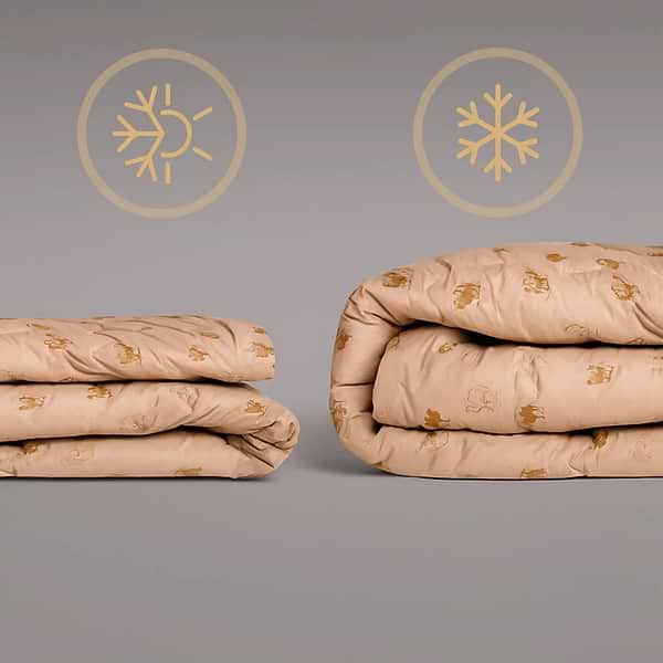 Фото - Ковдра зимова двоспальна євро MirSon Gold Camel Hand Made 175 220x240 см (2200000460844)