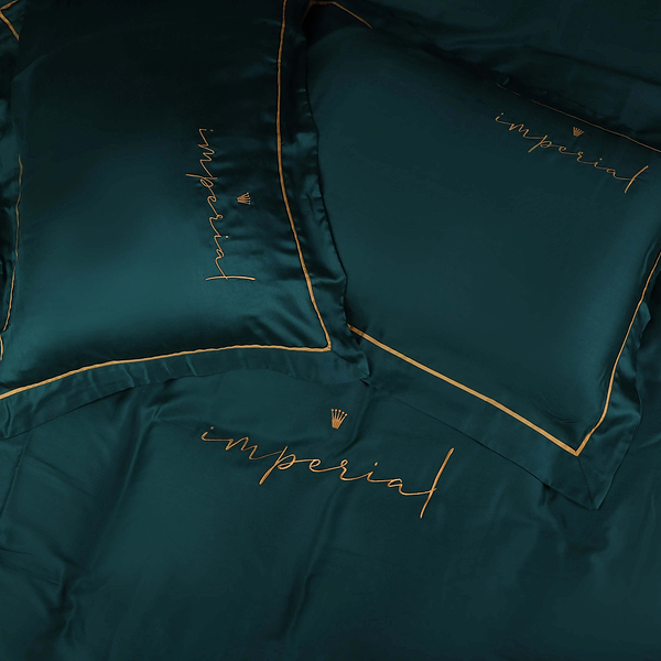 Фото - Комплект постільної білизни MirSon Imperial Tencel №07 Emerald 200х220 см (2200010755756)