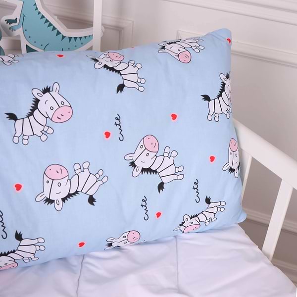 Фото - Подушка стандартна MirSon Kids Time 20-0037 Cute blue zebra EcoSilk 50х70 см (2200009669248)