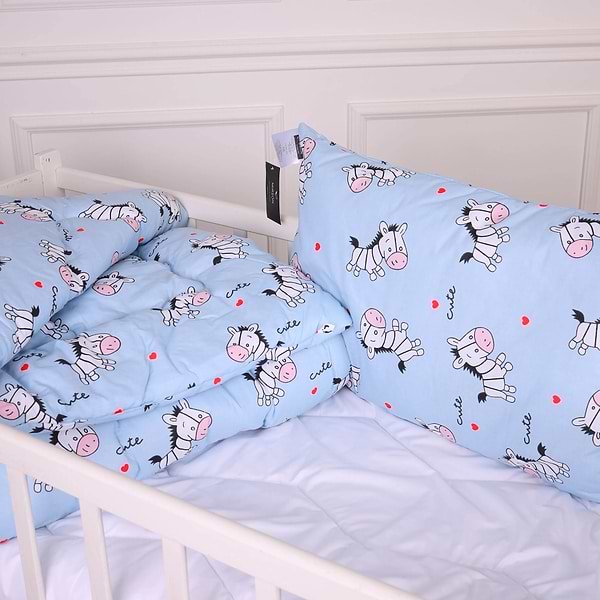 Фото - Подушка стандартна MirSon Kids Time 20-0037 Cute blue zebra EcoSilk 50х70 см (2200009669248)