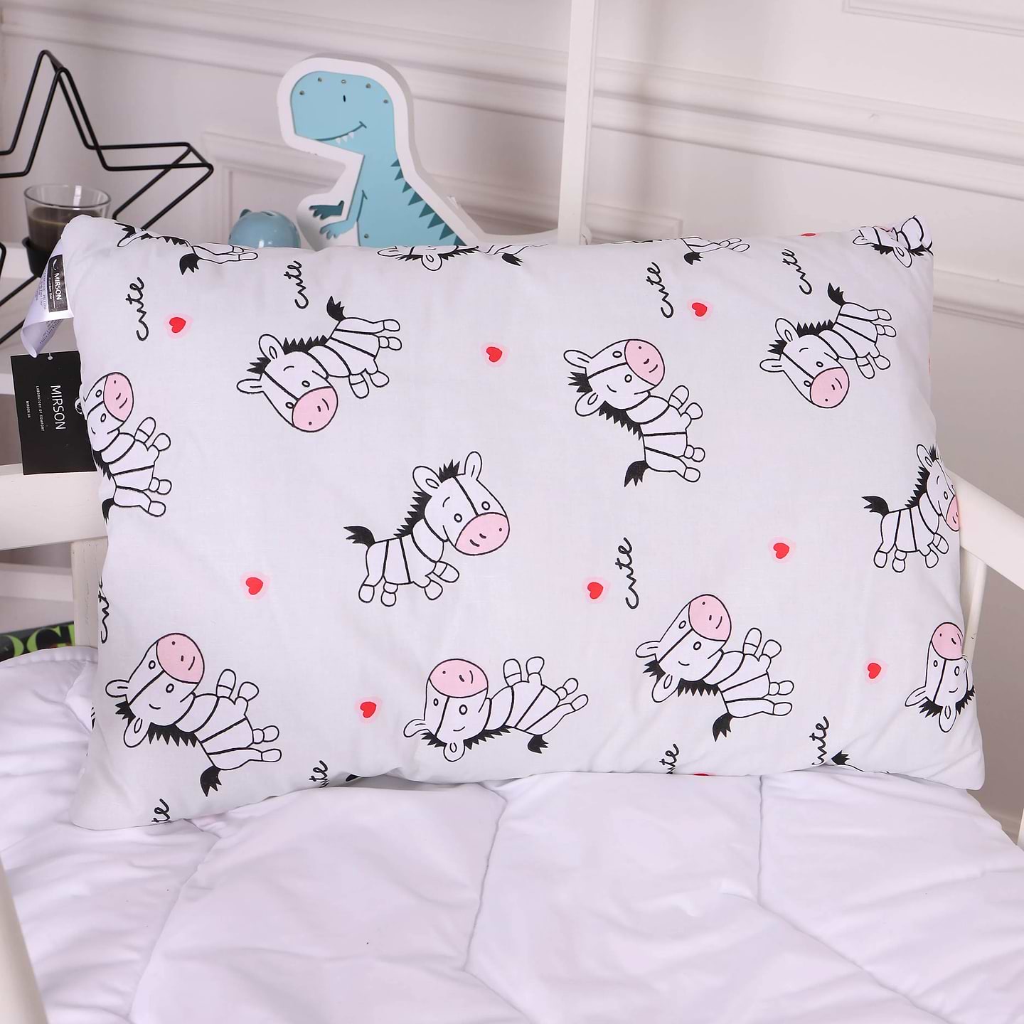 Подушка стандартная MirSon Kids Time 20-0040 Cute white zebra 50х70 см (2200009665950)