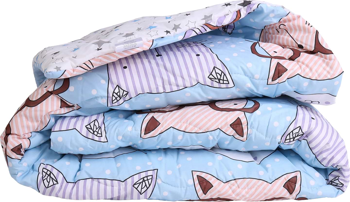 Ковдра зимова полуторна MirSon шовкове №3004 Сolor Fun Line Whales (2200004831633)