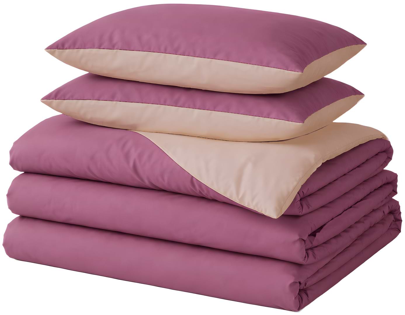 Комплект постільної білизни MirSon Nazaret (17-1608 +15-1214) Mikrosatin Premium Двусторонній 2х143x210 см (2200007245932)