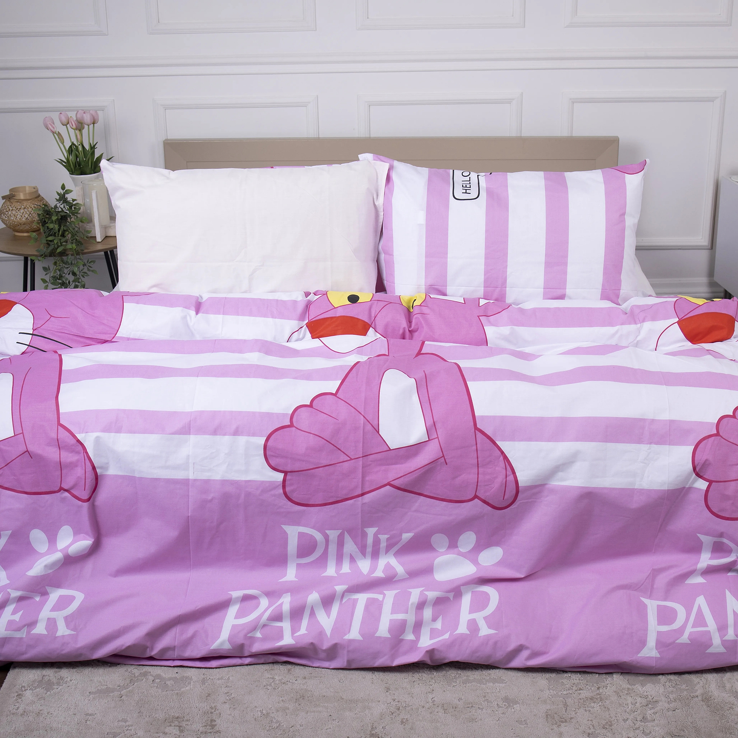 Комплект постільної білизни MirSon Бязь Ranforce Elite 17-0110 Pink Pantere 2х143х210 см (2200004681597)