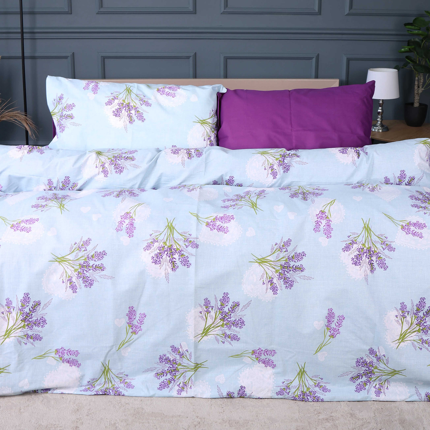 Комплект постільної білизни MirSon Бязь Ranforce Elite 17-0130 Lavender sea 175х210 см (2200004671031)