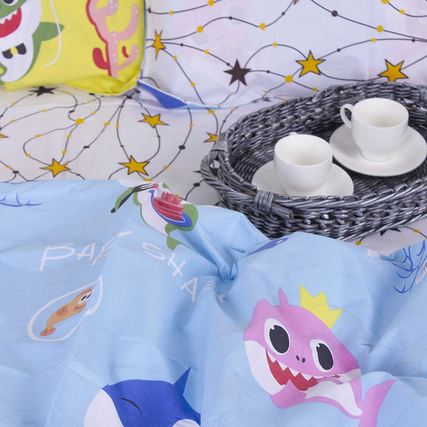 Фото - Комплект постельного белья детский MirSon Бязь Ranforce Elite 17-0522 Sharks are fun 110х140 (2200004664415)