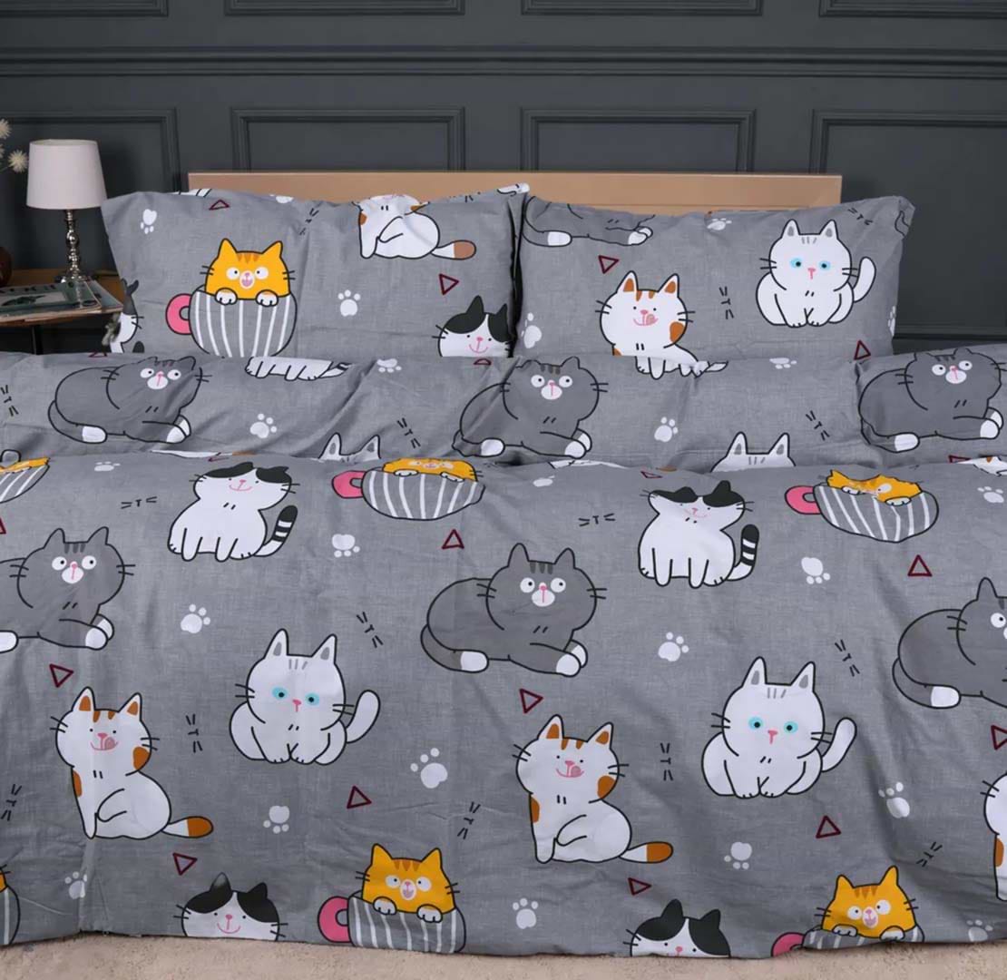 Комплект постільної білизни дитячий MirSon Ranforce Elite 17-0665 Cream Kittens 110х140 (2200009904240)