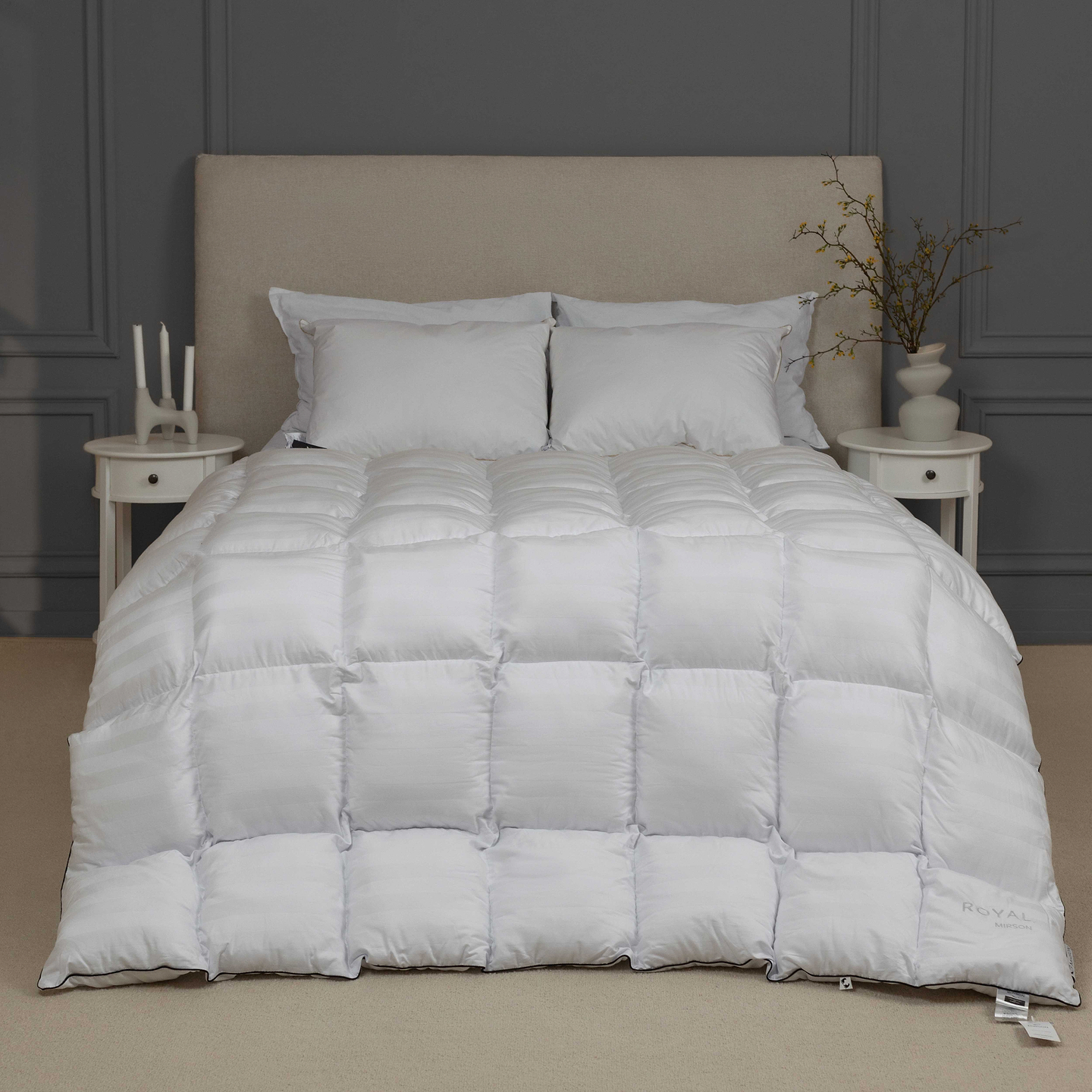 Ковдра зимова двоспальна євро MirSon пухове Royal Pearl 036 220x240 см (2200000018533_220_240)