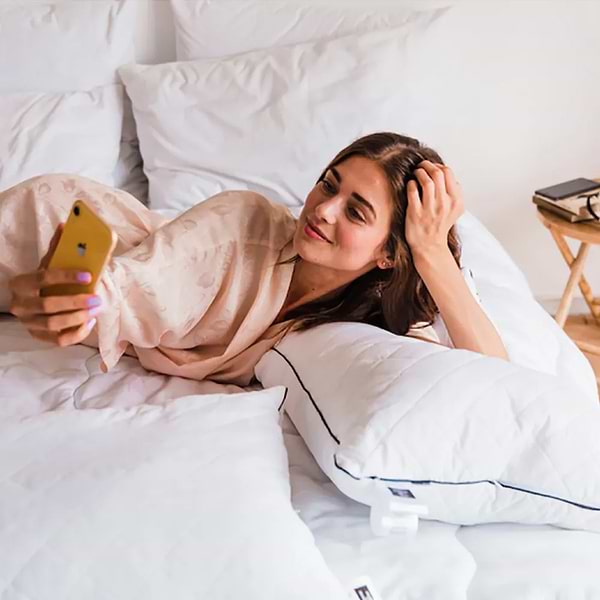 Фото - Подушка стандартна MirSon вовняна 1218 Royal Pearl Premium М'яка 50х70 см (2200001517714)