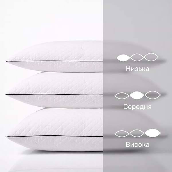 Фото - Подушка стандартна MirSon вовняна 1218 Royal Pearl Premium М'яка 50х70 см (2200001517714)