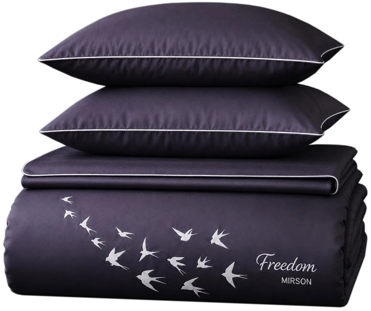 Комплект постільної білизни дитячий MirSon Сатин ELIT 0240 Iron grey Freedom 110х140 (2200008706838)
