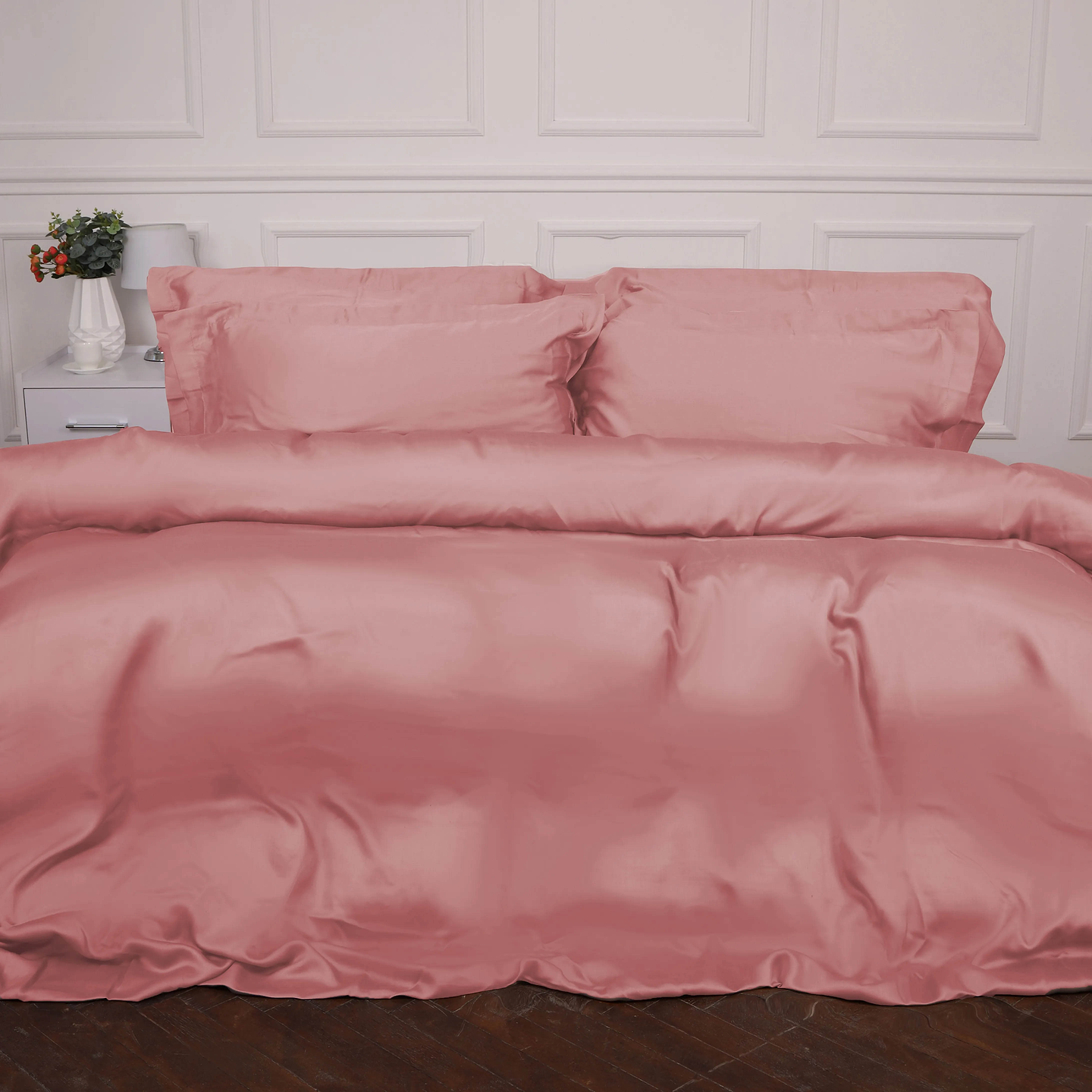 Комплект постельного белья MirSon Tencel №02 Pink 2x143x210 см (2200009368608)