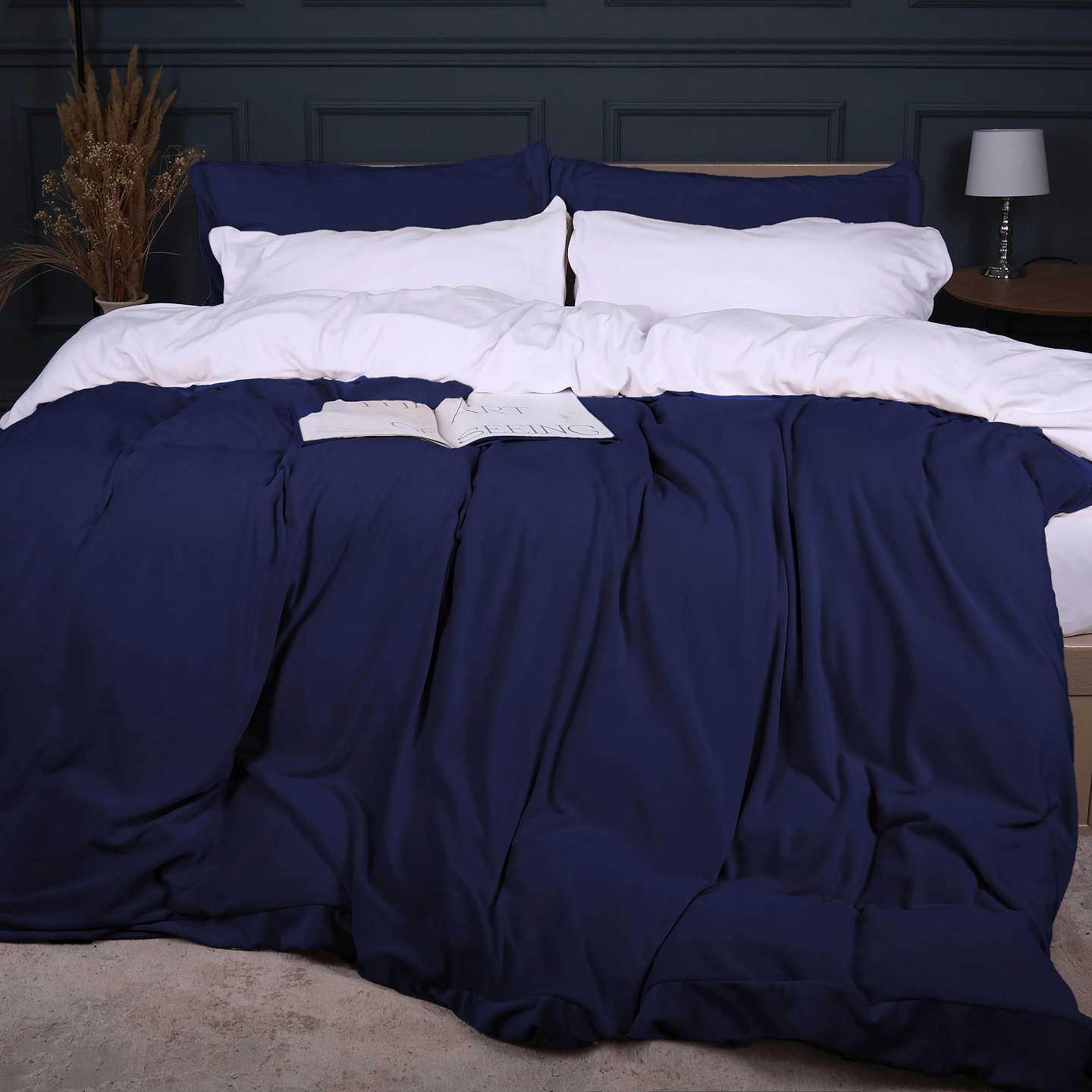 Комплект постельного белья MirSon Winter Frost 28-0001+28-0006 Bellflower Velvet 2х143х210 (2200004004655)