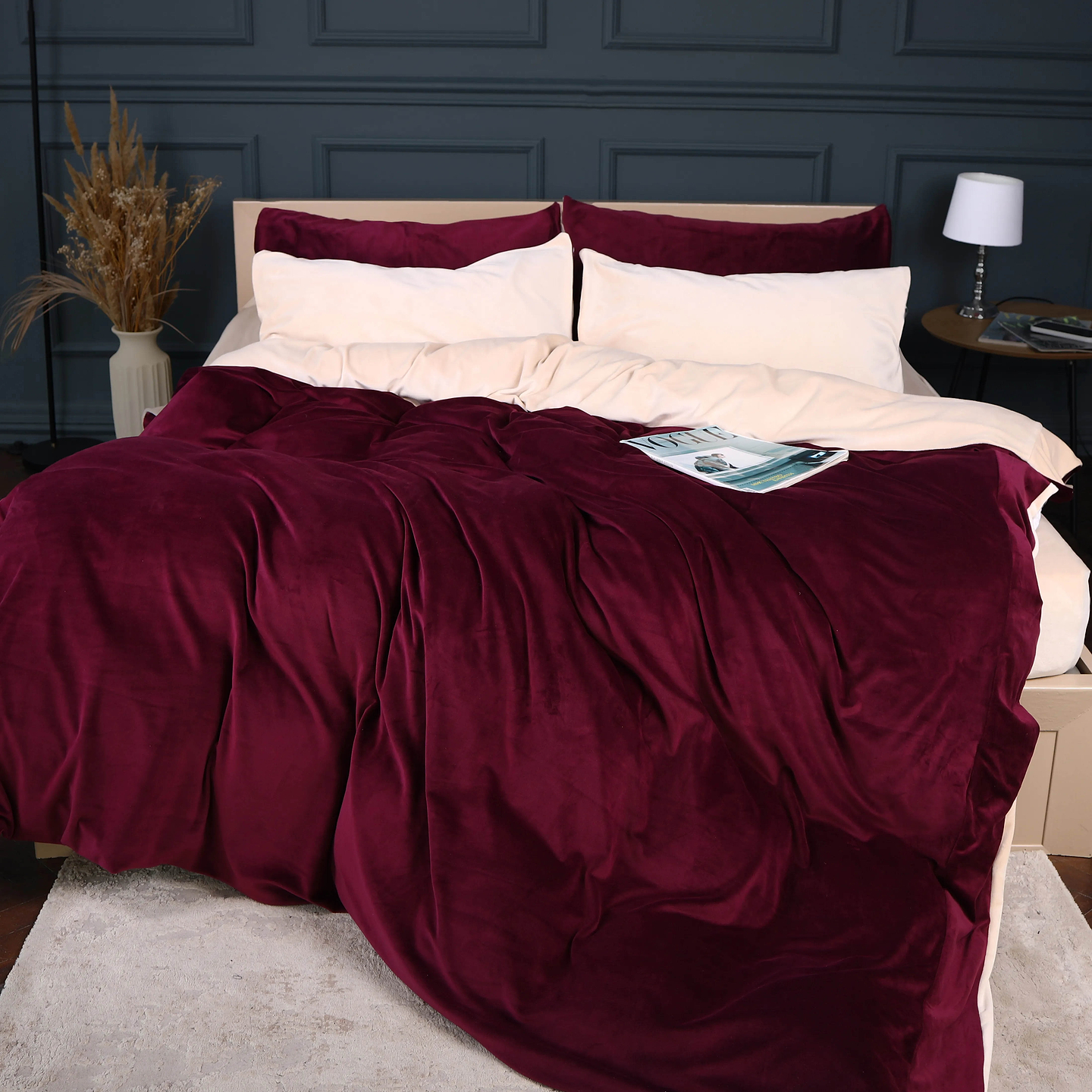 Комплект постельного белья MirSon Winter Frost 28-0004+28-0002 Adenium Velvet 2х143х210 (2200004006253)