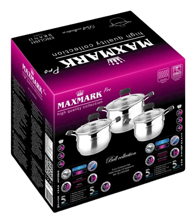 Фото - Уцінка - Набір посуду Maxmark 6 пр. (MK-BLLH6506A)