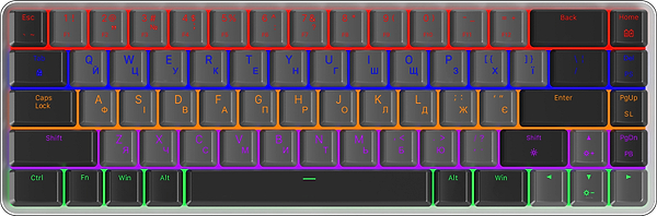 Фото - Клавиатура беспроводная игровая GamePro Red Switch Low Profile Wireless Dark Gray (MK122R)