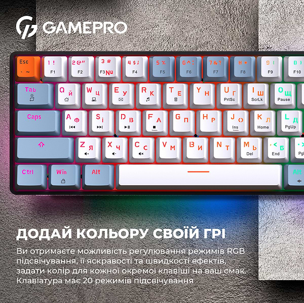 Фото - Уцінка - Клавіатура дротова ігрова GamePro MK130R Hot-Swap Red Swich RGB Black (MK130R)