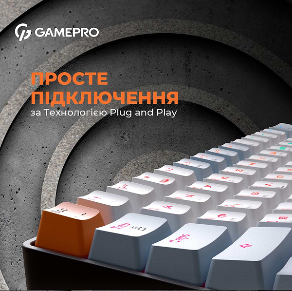 Фото - Уцінка - Клавіатура дротова ігрова GamePro MK130R Hot-Swap Red Swich RGB Black (MK130R)