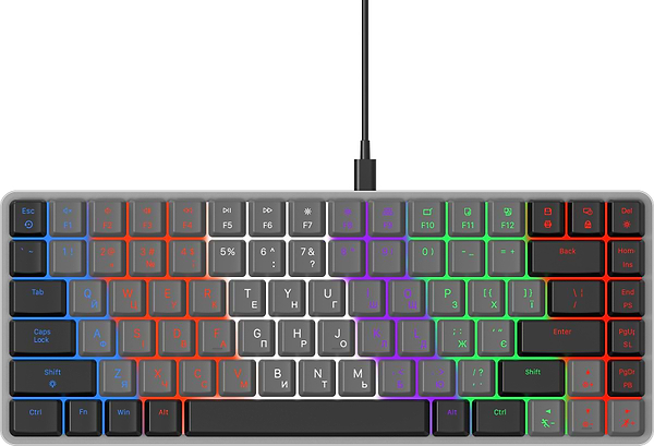 Фото - Клавиатура проводная игровая GamePro Red Switch Low Profile Dark Gray (MK140R)