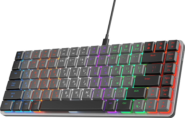 Фото - Клавиатура проводная игровая GamePro Red Switch Low Profile Dark Gray (MK140R)