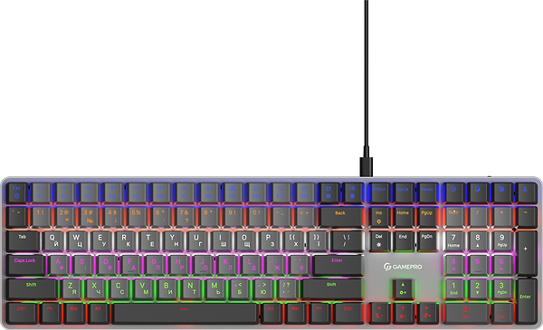 Фото - Клавиатура проводная игровая GamePro Red Switch Low Profile Dark Gray (MK145R)