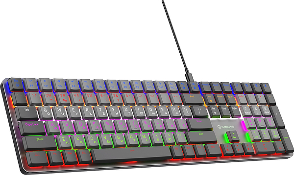 Фото - Клавиатура проводная игровая GamePro Red Switch Low Profile Dark Gray (MK145R)
