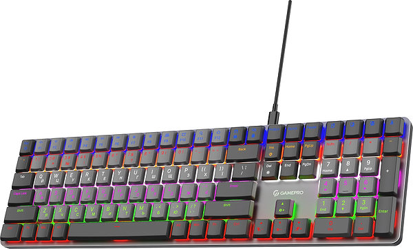 Фото - Клавиатура проводная игровая GamePro Red Switch Low Profile Dark Gray (MK145R)
