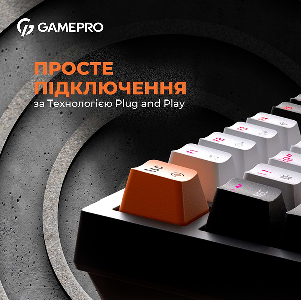 Фото - Клавиатура проводная игровая GamePro MK160B Hot-Swap Red Swich RGB Black (MK160B)