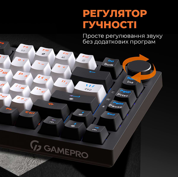 Фото - Клавиатура проводная игровая GamePro MK160B Hot-Swap Red Swich RGB Black (MK160B)
