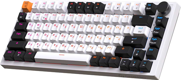 Фото - Клавиатура проводная игровая GamePro MK160W Hot-Swap Red Swich RGB White (MK160W)