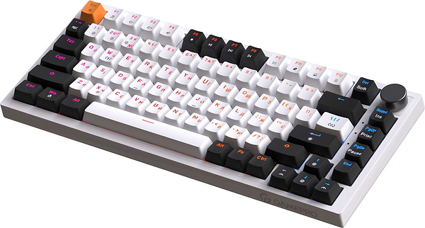 Фото - Клавиатура проводная игровая GamePro MK160W Hot-Swap Red Swich RGB White (MK160W)