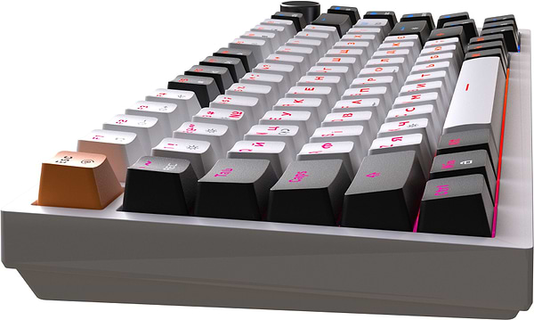 Фото - Клавиатура проводная игровая GamePro MK160W Hot-Swap Red Swich RGB White (MK160W)