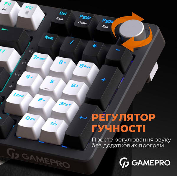 Фото - Клавиатура проводная игровая GamePro MK170B Hot-Swap Red Swich RGB Black (MK170B)