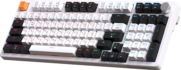 Фото - Клавиатура проводная игровая GamePro MK170W Hot-Swap Red Swich RGB White (MK170W)