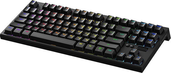 Фото - Клавіатура дротова ігрова GamePro MK180B Hot-Swap Red Swich RGB Black (MK180B)