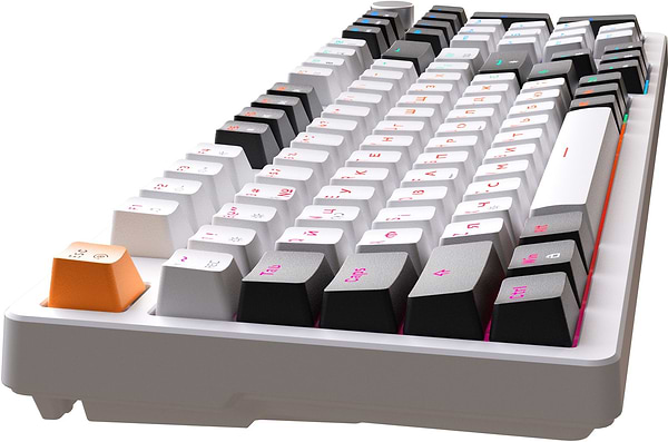 Фото - Клавиатура проводная игровая GamePro MK170W Hot-Swap Red Swich RGB White (MK170W)