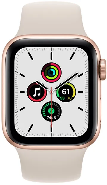 Фото - Смарт-часы Apple Watch SE 40mm Gold Aluminium Case with Starlight Sport Band