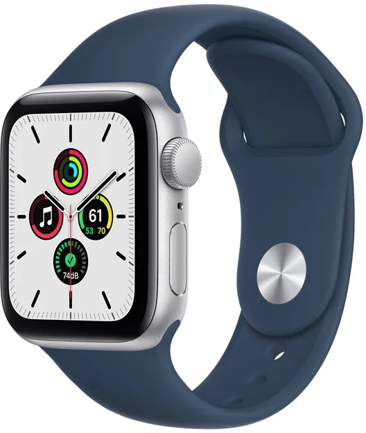 Фото - Смарт-годинник Apple Watch SE 40mm Silver Aluminium Case with Abyss Blue Sport Band