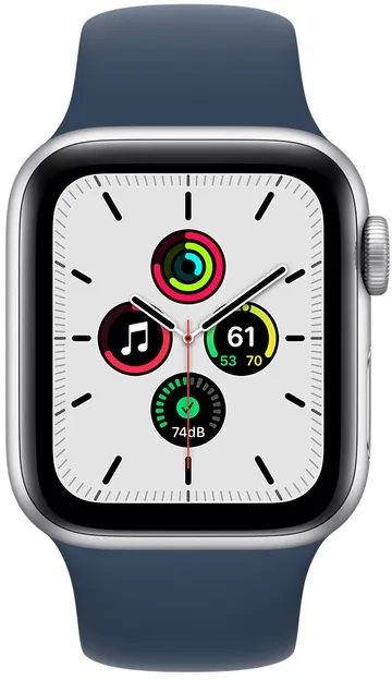 Фото - Смарт-годинник Apple Watch SE 40mm Silver Aluminium Case with Abyss Blue Sport Band