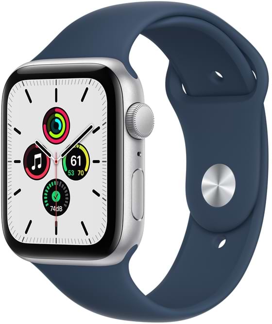 Фото - Смарт-часы Apple Watch SE 44mm Silver Aluminium Case with Abyss Blue Sport Band