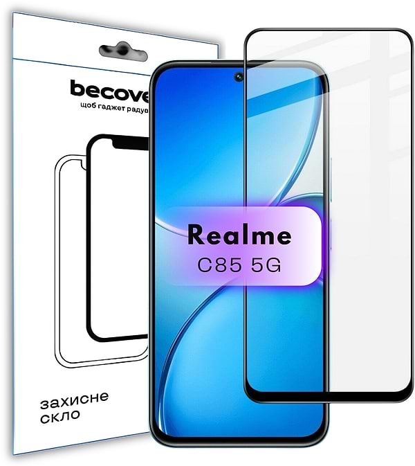 Фото - Захисне скло для смартфону BeCover for Realme C85 5G Black (715139)