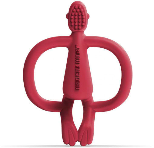 Фото - Прорезыватель Matchstick Monkey Обезьянка, красный 11 см (MM-ONT-019)