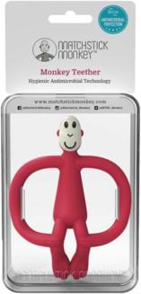 Фото - Прорезыватель Matchstick Monkey Обезьянка, красный 11 см (MM-ONT-019)