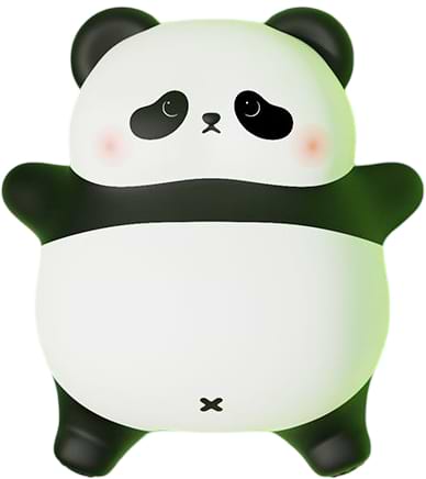 Нічник дитячий VALESO Лежача на спині панда A008 біло-чорний