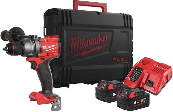 Фото - Дриль-шуруповерт Milwaukee M18 FPD3MC-502X, 158Нм ЗП+2акум.Х5Аг+HDкейс+M18 ALIS-0+жилетка (4933499451)