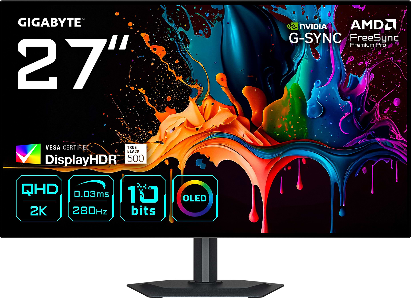Монітор ігровий Gigabyte MO27Q28G OLED Gaming Monitor - Фото 1