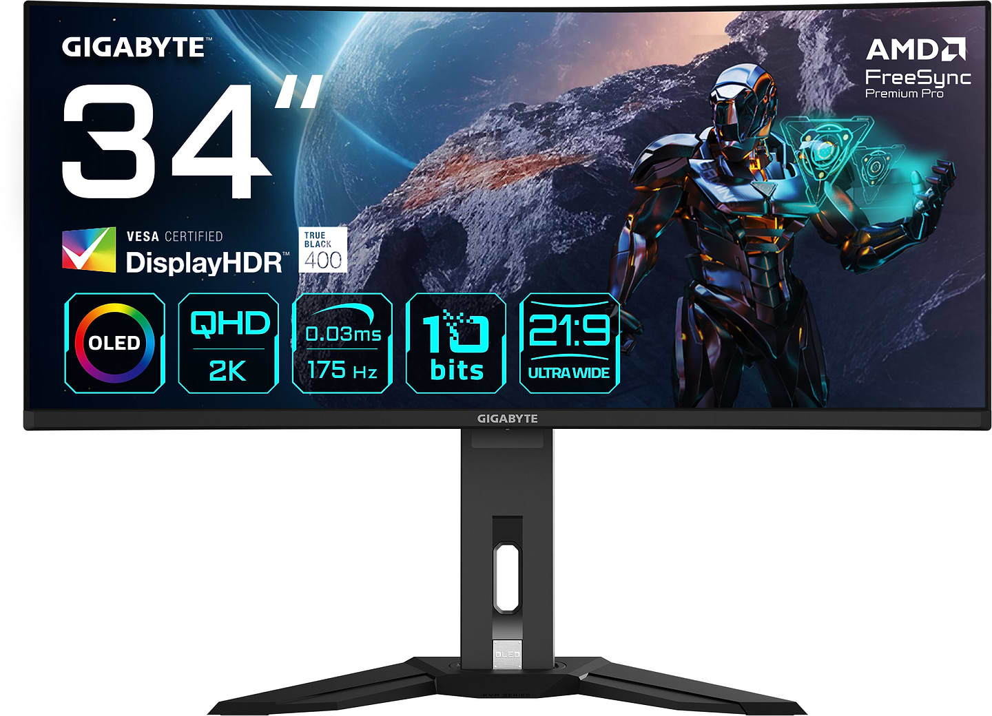 Монитор игровой Gigabyte OLED MO34WQC - Фото 1
