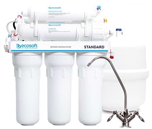 Фото - Система обратного осмоса Ecosoft Standard 6-50 с минерализатором (MO650MECOSTD) Фото - Система обратного осмоса Ecosoft Standard 6-50 с минерализатором (MO650MECOSTD)