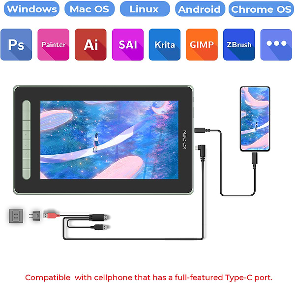 Фото - Графический планшет XP-Pen Artist 12 Pen Display (2nd Gen) Green