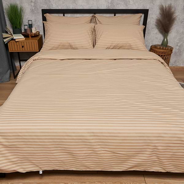 Фото - Комплект постельного белья Moon&Star Бязь Gold Люкс Sand Lines 175х210 см 40х60 2 шт. (MS-890000471)